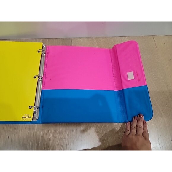 Vtg Lisa Frank 3 Ring Binder Pink Rainbow Rose Butterfly 90s - Picture 8 of 11